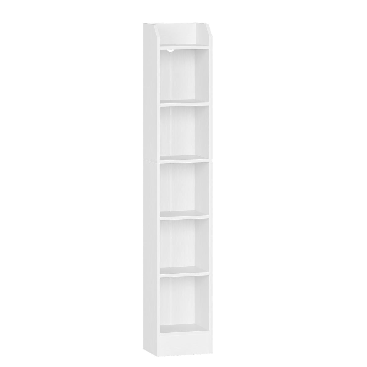 joyunite Bookcase, 6-Tier Narrow Tall Bookshelf, Wooden Bookshelf with Adjustable Shelf, Open Storage Shelf for Bedroom, Living Room, Home Office, 24 x 30 x 169.5 cm, White, BC06913X