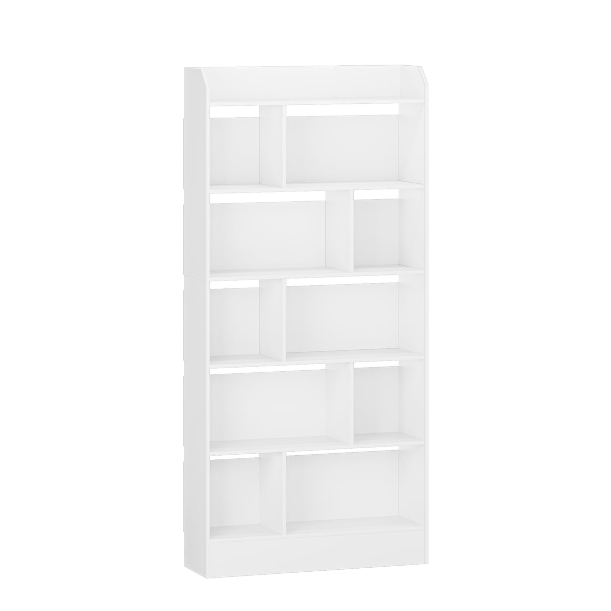joyunite Bookshelf, Bookcase, with 6 Shelves, Storage Shelf, Freestanding Shelf, for Living Room, Office, Bedroom, 24 x 80 x 170 cm, White BC22803X